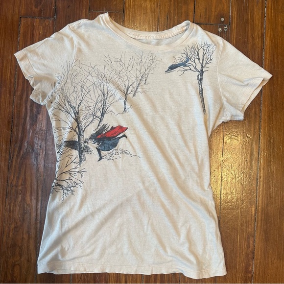 “RUN” Threadless Little red riding hood fitted graphic tee t-shirt Medium - Picture 1 of 4